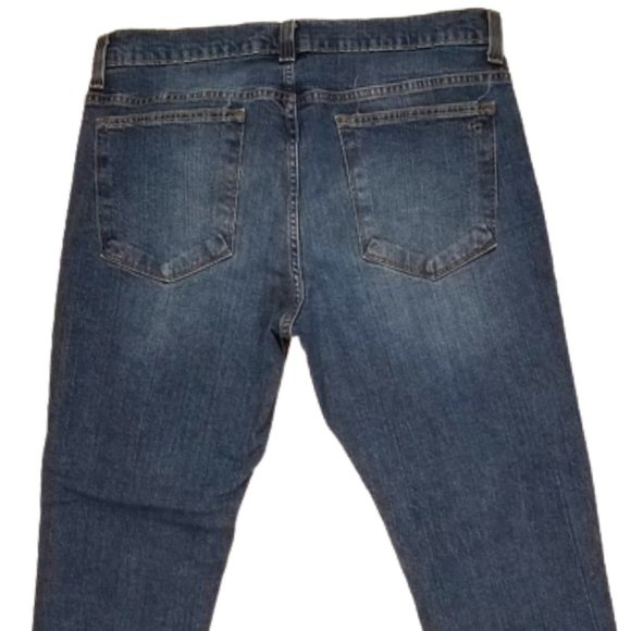 TRUE CRAFT Distressed Denim Taper Leg Blue Jeans Men's 36 x 30 - Picture 7 of 7